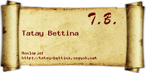 Tatay Bettina névjegykártya